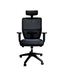 Fauteuil Opérationnel KEEM Avec Accoudoirs Réglable & Repose tête - Noir