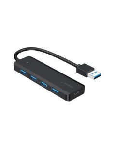 HUB USB GEMBIRD 4 Ports USB 3.2 Gen 1 Noir