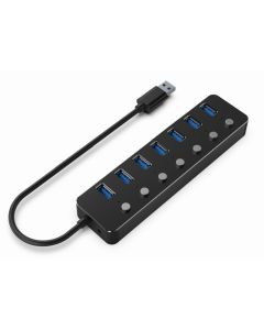 HUB USB GEMBIRD 7 Ports USB 3.2 Gen 1 Noir