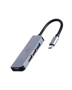 HUB USB GEMBIRD USB-C 4 Ports USB 3.1 Argent