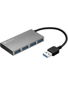 Hub USB SANDBERG 133-88 USB 3.0 4 Ports 5 Gbps Aluminium