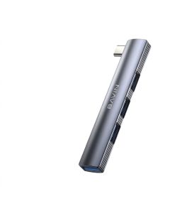 Hub USB BAVIN H17 Type-C 4-en-1 USB 2.0 USB 3.0 Gris