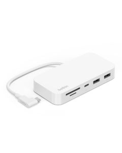 Hub USB-C BELKIN Multiport 6-en-1 Avec Support - Blanc