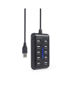 HUB USB GEMBIRD USB 2.0 à 10 ports - Noir	