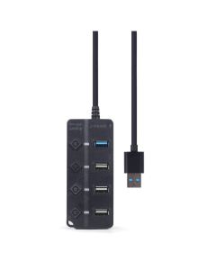 HUB USB GEMBIRD USB à 4 (1 x USB 3.1 + 3 x USB 2.0) - Noir	