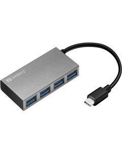 Hub USB SANDBERG 136-20 USB-C Vers 4 USB 3.0 - Gris