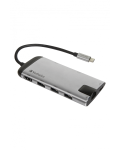 Hub USB VERBATIM USB-C 3 x PORT USB/PORT HDMI/RJ45/MS-SD