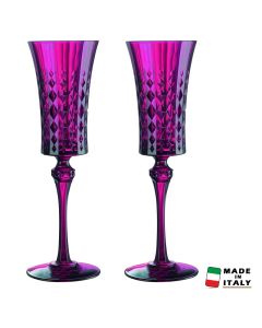 Box De 2 Flutes CRISTAL D'ARQUE Lady Diamond 15 cl - Violet