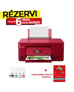 Imprimante a Réservoir Intégré CANON PIXMA G3470 3EN1 WIFI Couleur - Rouge