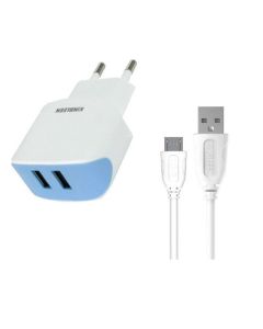 Chargeur Secteur Micro USB KINGLEEN 2 Ports 3.0A - Blanc