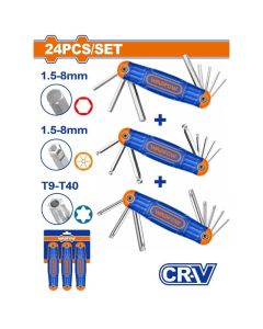 Jeu 24 Clés WADFOW WHK4203 - Hex, Bille & Torx en CR-V