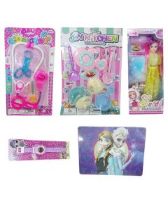 Pack Jouet Pour Fille Poupée + Puzzle + Accessoire Cuisine + Montre + Accessoire Docteur