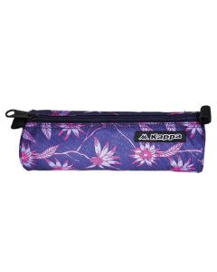 Trousse Scolaire Ronde KAPPA Fleurie - Violet