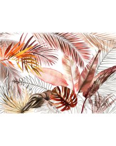 Tableau De Décoration 60 x 90 cm Feuilles D'arbre Rose  (KC024-T1)