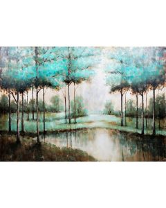 Tableau De Décoration 60 x 90 cm Forêt Bleu (KC078-T1)