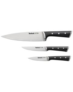 Kit De Couteaux 3 Pièces TEFAL Ice Force K2323S74 - Noir