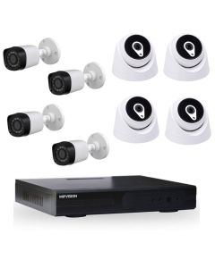Kit de Surveillance MIPVISION XDVR + 4 Caméras Externes + 4 Caméras Internes 2MP