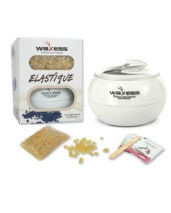 Kit Chauffe-Cire WAXESS Elastique 100ml - Blanc