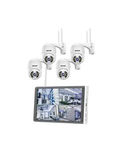 Kit de Surveillance JORTAN + 4 Caméras Externes 2MP avec Ecran