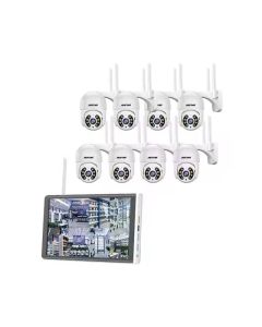 Kit de Surveillance JORTAN 8 Caméras Externes 2MP Avec Ecran