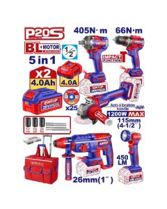 Kit Outillages Sans Fil EMTOP ECKL20595 5Pcs - Chez Mytek