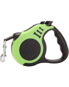 Laisse Enrouleur Rétractable 5M pour Chien 15kg – Vert/Noir