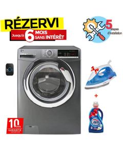Lave Linge Frontal HOOVER H3WS4105TCGE-04 10.5 Kg - Silver
