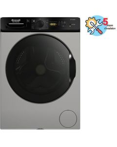 Lave Linge Frontal Inverter BRANDT BLF124QSBL 12kg - Silver