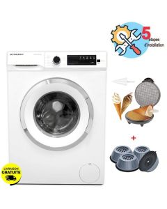Lave linge Frontal SCHNEIDER SCLL810EXPW 8Kg - Blanc