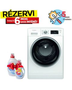 Lave linge Frontal WHIRLPOOL FFWB8248WBS-VNA 8kg + Det 2.5L + 1L