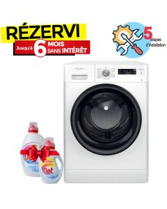 Lave linge Frontal WHIRLPOOL FFWS7235WB-NA 7kg + Det 2.5L + 1L