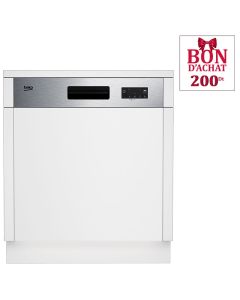 Lave Vaisselle Semi Encastrable BEKO BDSN153E3X 13 Couverts - Blanc