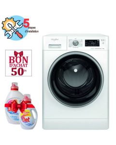 Lave linge Frontal WHIRLPOOL FFWB8248WBS-VNA 8kg + Det 2.5L + 1L