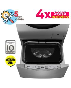 Lave linge Smart TWINWash LG F8K5XNK4 2Kg - Inox