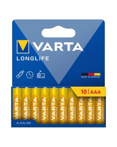 Lot de 10 Piles VARTA Longlife Extra AAA (LR03) – 1,5V