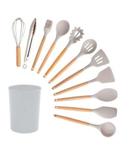 Lot De 12 Ustensiles De Service En Silicone - Blanc
