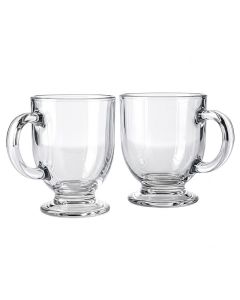 Lot de 2 Tasses Verre Azur BRUNCH - 50cl - Boissons Chaudes