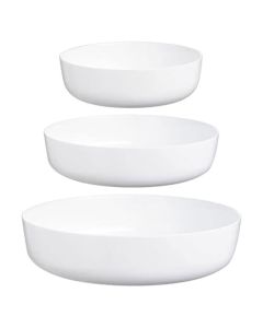 Lot de 3 Plats De Cuisson LUMINARC Ronde - Blanc