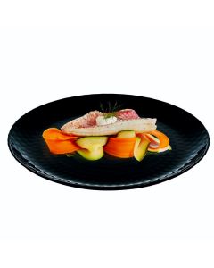 Lot De 6 Assiettes Plates LUMINARC Pampille 25 cm - Noir