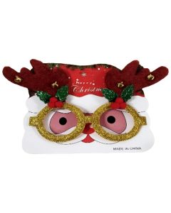 Lunettes de Père Noël Merry Christmas - Rouge&Jaune (KM726)
