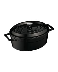Faitout LAVA Oval 21 x 27 cm - Noir