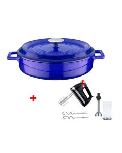 Faitout LAVA Round 24cm Bleu + Batteur