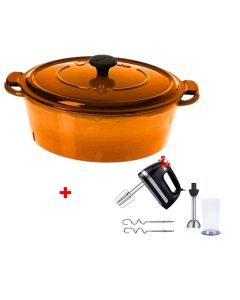Faitout LAVA LVYTC24K2 24 cm Orange + Batteur