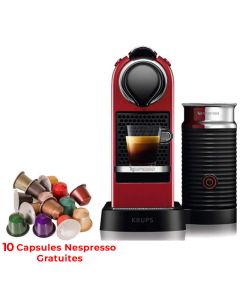 Machine à Café NESPRESSO CITIZ&MILK C123 - Rouge