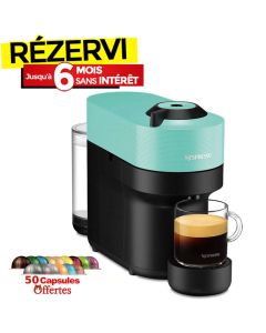 Machine à Café NESPRESSO Vertuo Pop 0.6L - Bleu Aqua