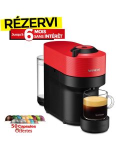Machine à Café NESPRESSO Vertuo Pop 0.6L - Rouge