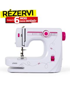 Machine À Coudre LIVOO DOM343 - Blanc&Rose