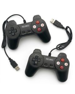 Manette de jeux double USB - Noir(MANETTE-DOUBLE)