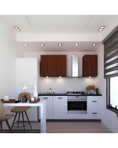 Meuble De Cuisine BONBON 5 Éléments Avec Plan De Travail - Blanc/chéne