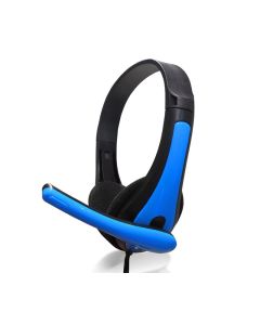 Micro Casque Filaire Avec 2  Jack - Bleu